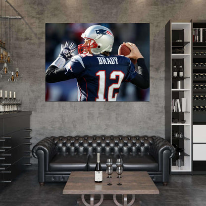 Tom Brady Football Sport Wall Art Print Poster