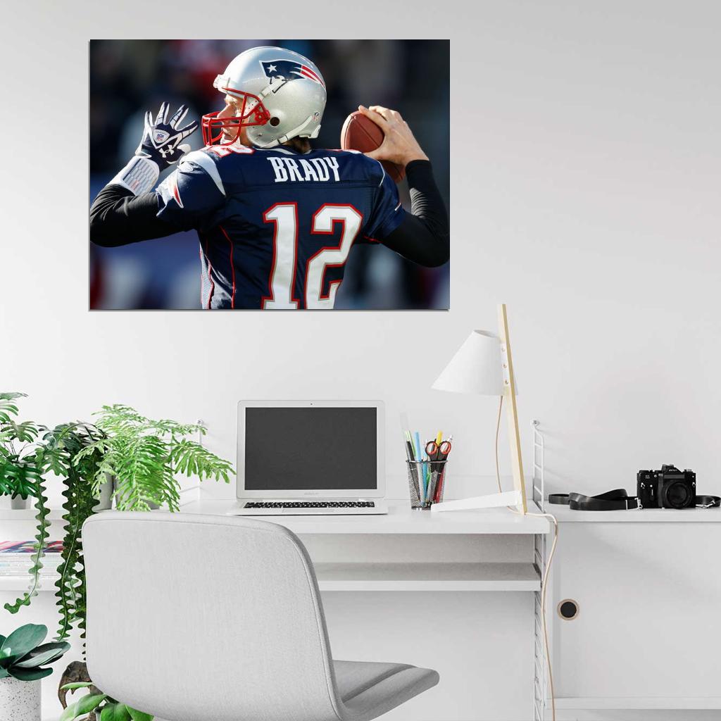 Tom Brady Football Sport Wall Art Print Poster