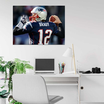 Tom Brady Football Sport Wall Art Print Poster