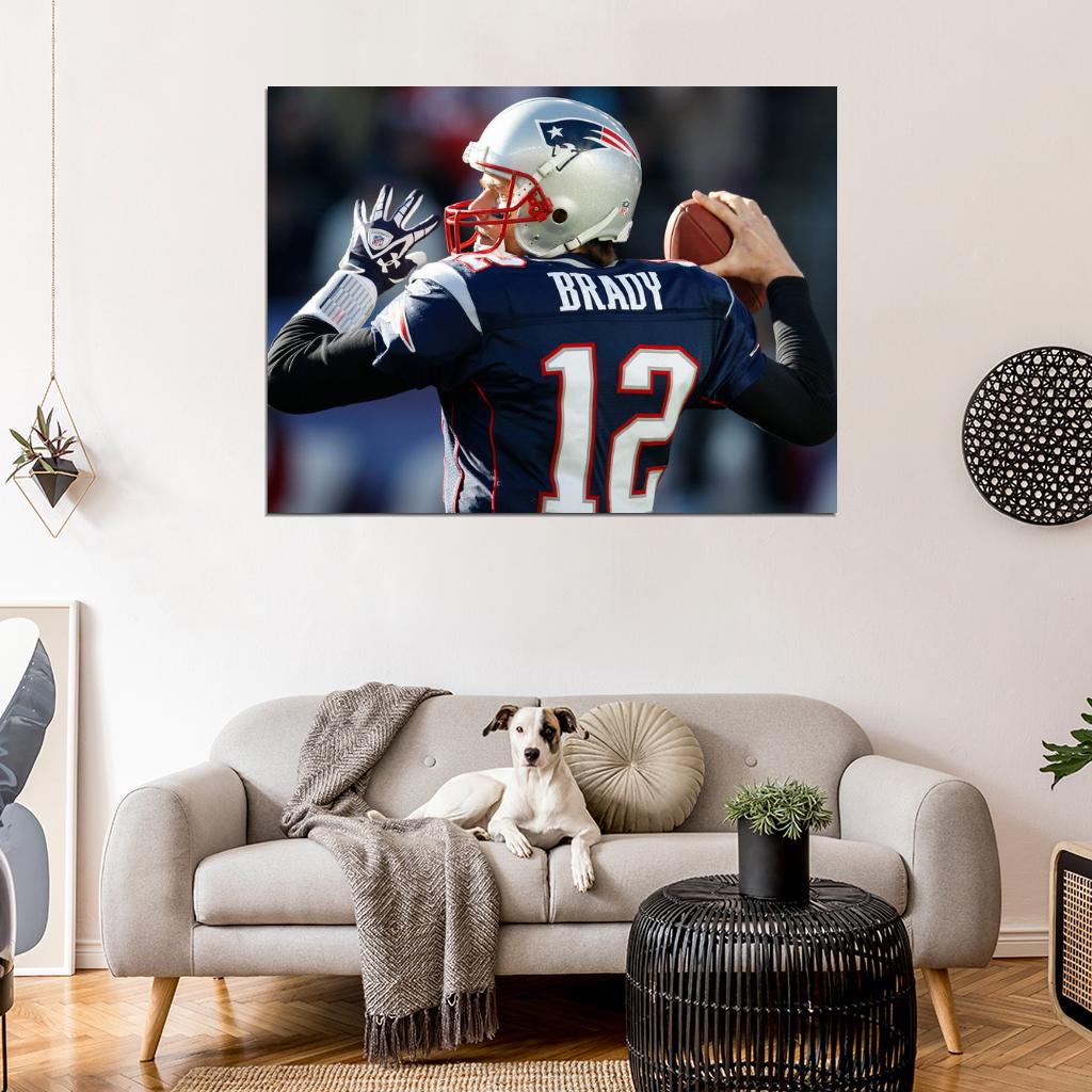Tom Brady Football Sport Wall Art Print Poster
