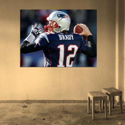 Tom Brady Football Sport Wall Art Print Poster