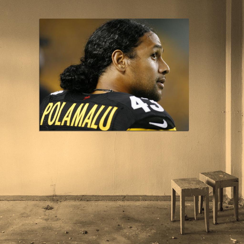 Troy Polamalu Football Sport Wall Art Print Poster