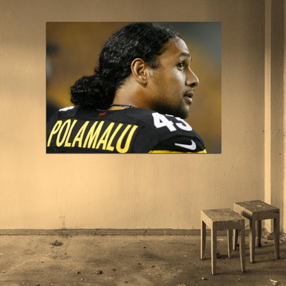 Troy Polamalu Football Sport Wall Art Print Poster