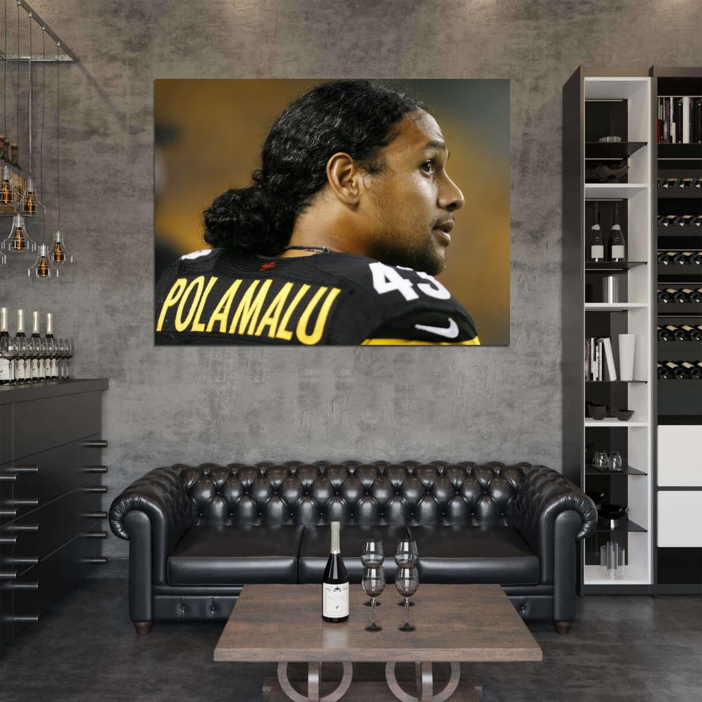 Troy Polamalu Football Sport Wall Art Print Poster