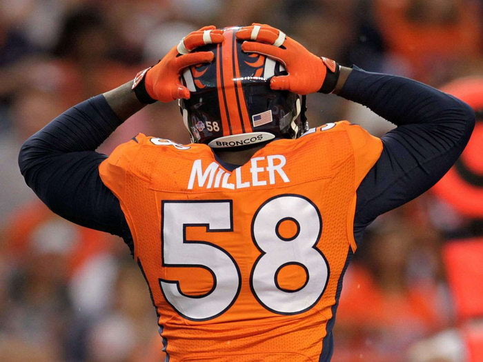 Von Miller Football Sport Wall Art Print Poster