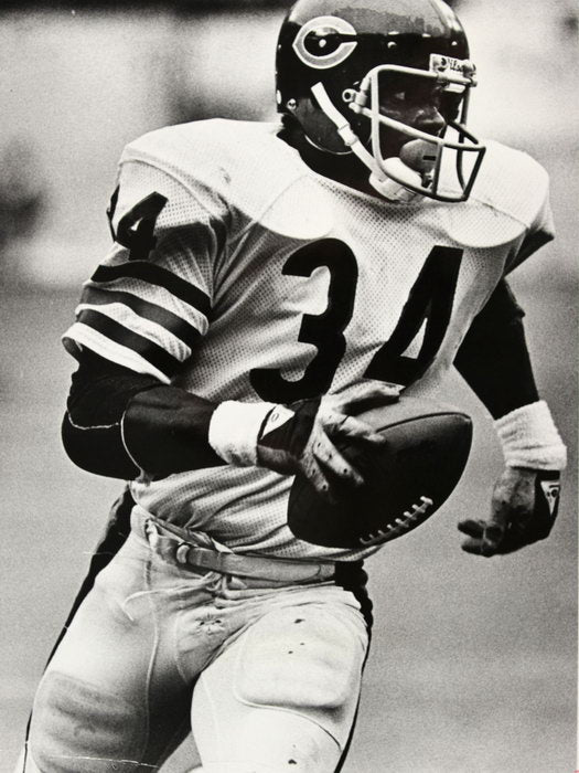 Walter Payton Classic BW Football Sport Wall Art Print Poster