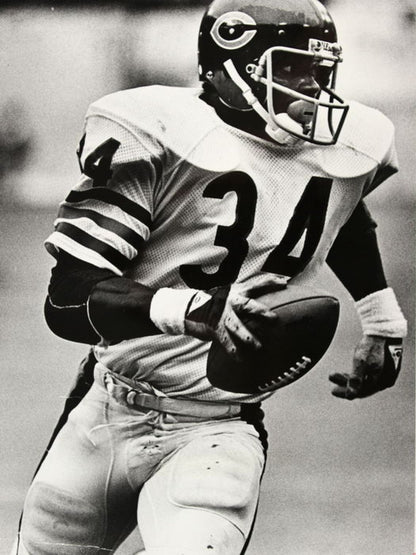 Walter Payton Classic BW Football Sport Wall Art Print Poster