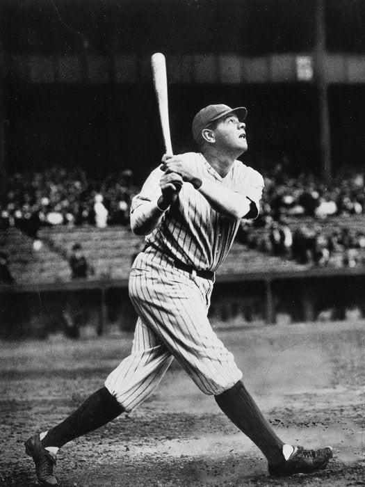 Babe Ruth Classic Retro Baseball Sport Wall Art Print Poster