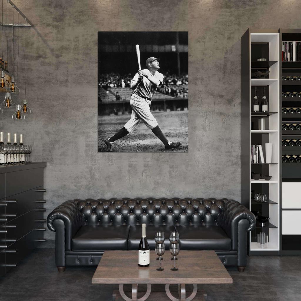 Babe Ruth Classic Retro Baseball Sport Wall Art Print Poster