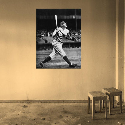 Babe Ruth Classic Retro Baseball Sport Wall Art Print Poster