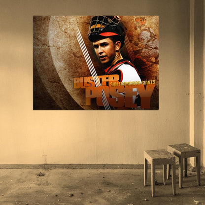 Buster Posey Painting Art Baseball Sport Wall Art Print Poster