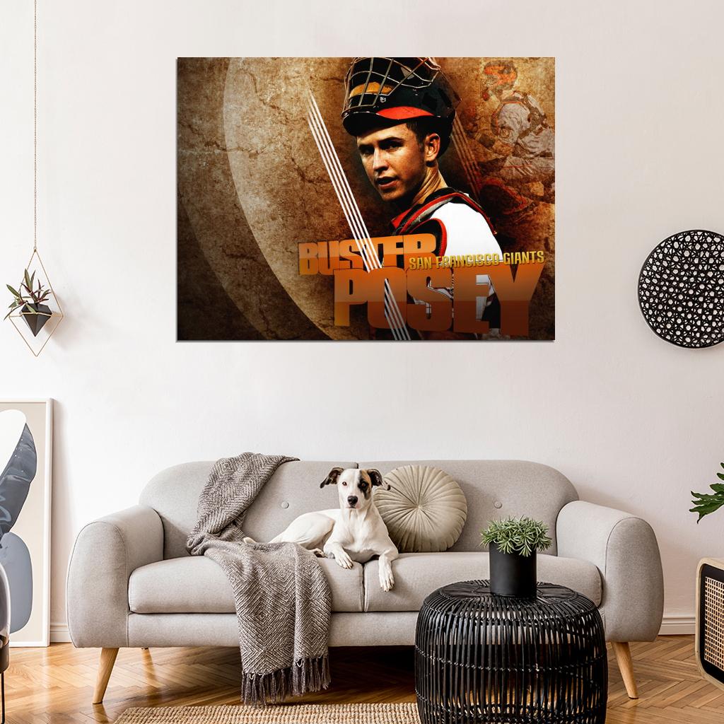 Buster Posey Painting Art Baseball Sport Wall Art Print Poster