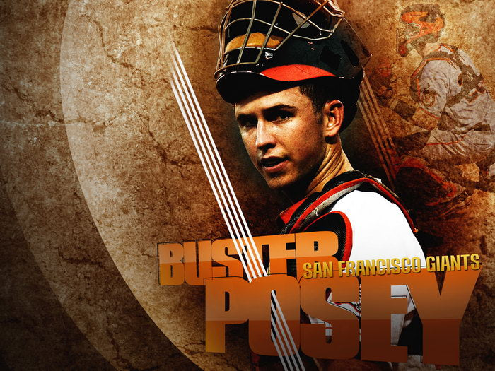 Buster Posey Painting Art Baseball Sport Wall Art Print Poster