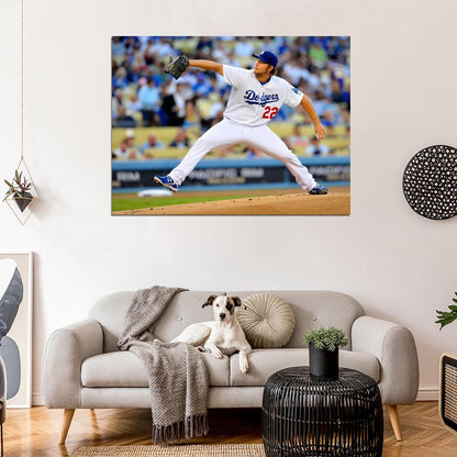 Clayton Kershaw Baseball Sport Wall Art Print Poster