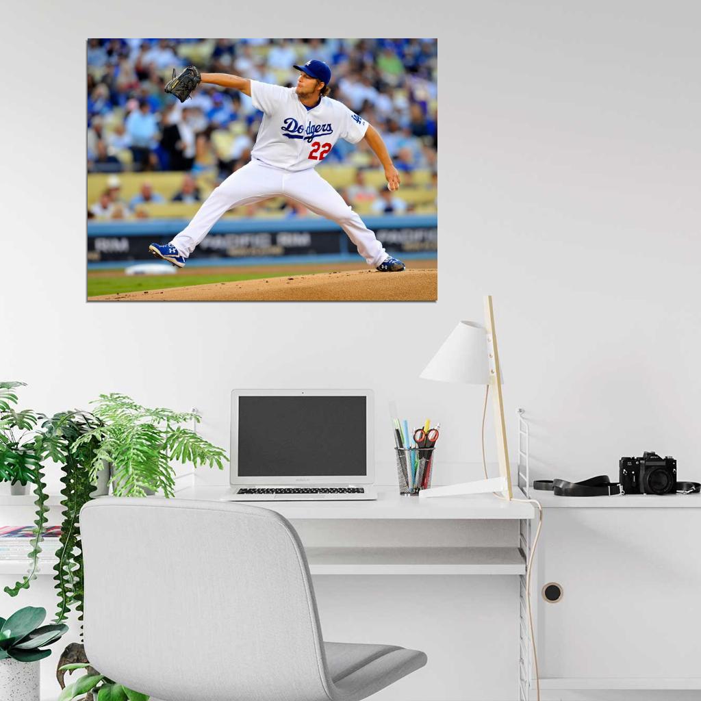 Clayton Kershaw Baseball Sport Wall Art Print Poster