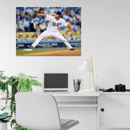 Clayton Kershaw Baseball Sport Wall Art Print Poster