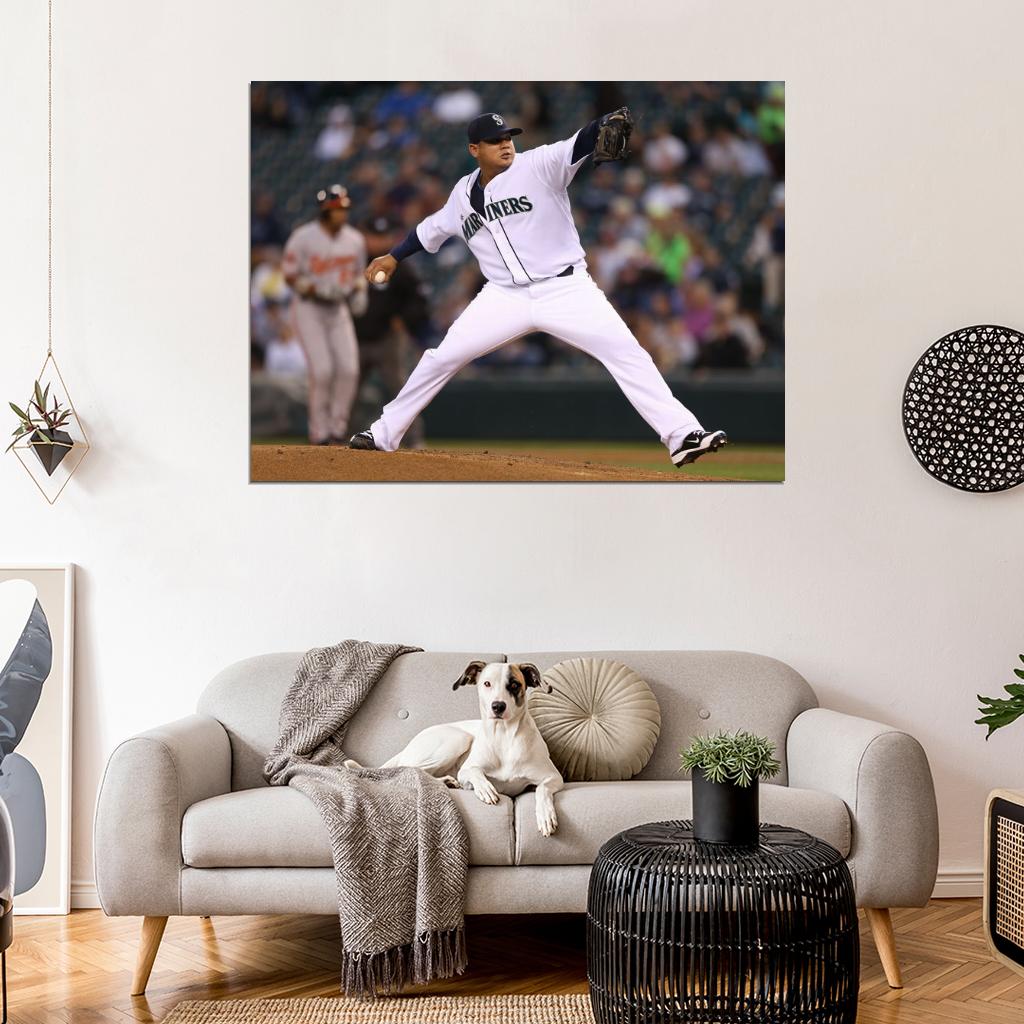 Felix Hernandez Baseball Sport Wall Art Print Poster