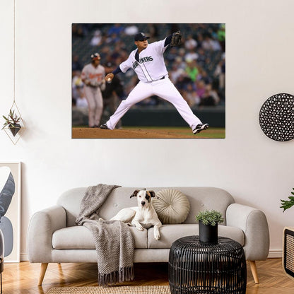 Felix Hernandez Baseball Sport Wall Art Print Poster