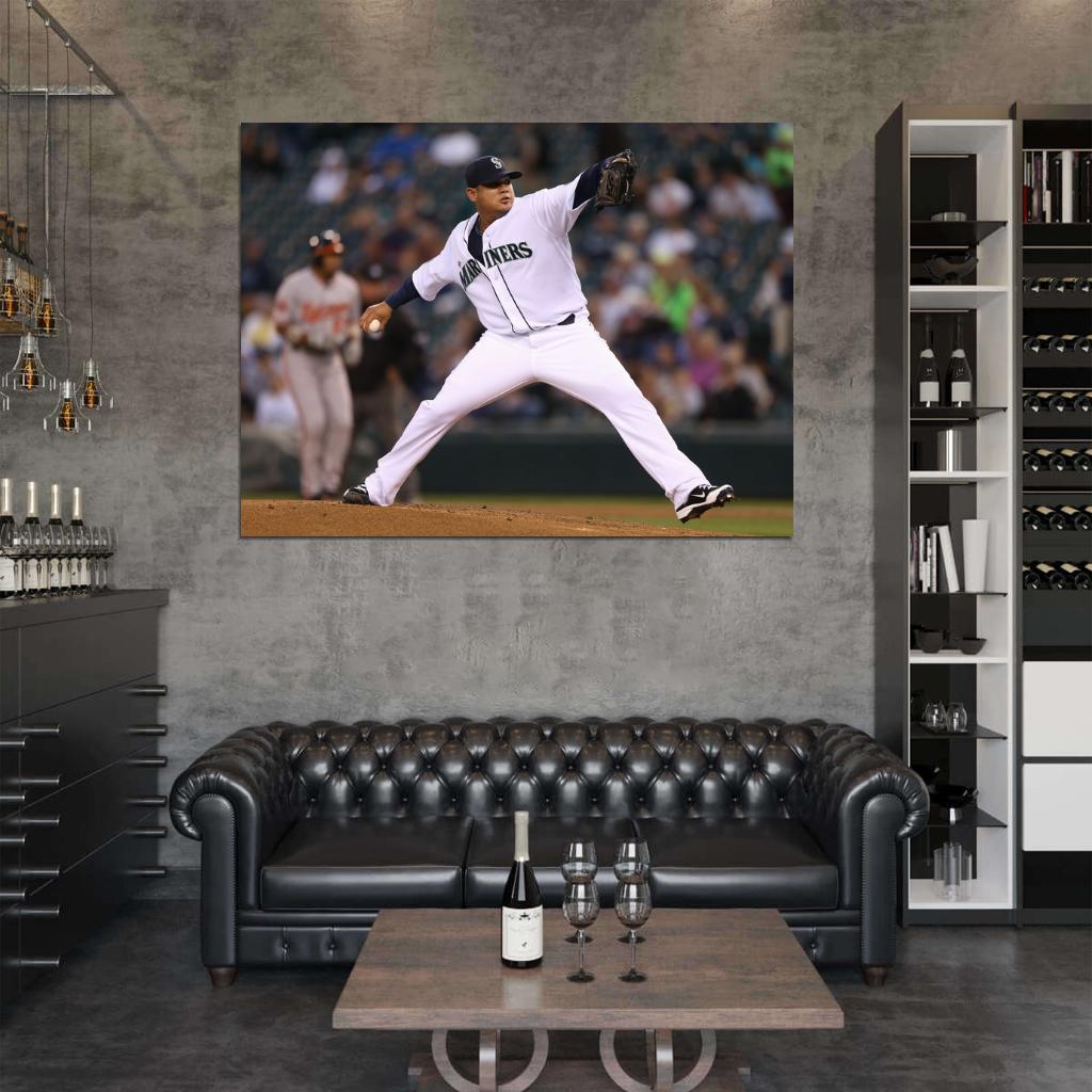 Felix Hernandez Baseball Sport Wall Art Print Poster