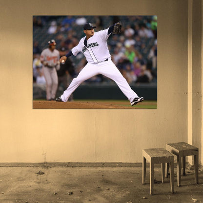 Felix Hernandez Baseball Sport Wall Art Print Poster