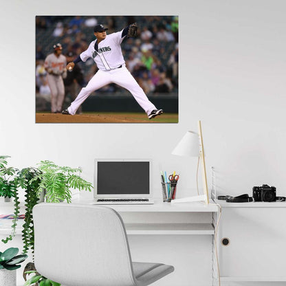 Felix Hernandez Baseball Sport Wall Art Print Poster