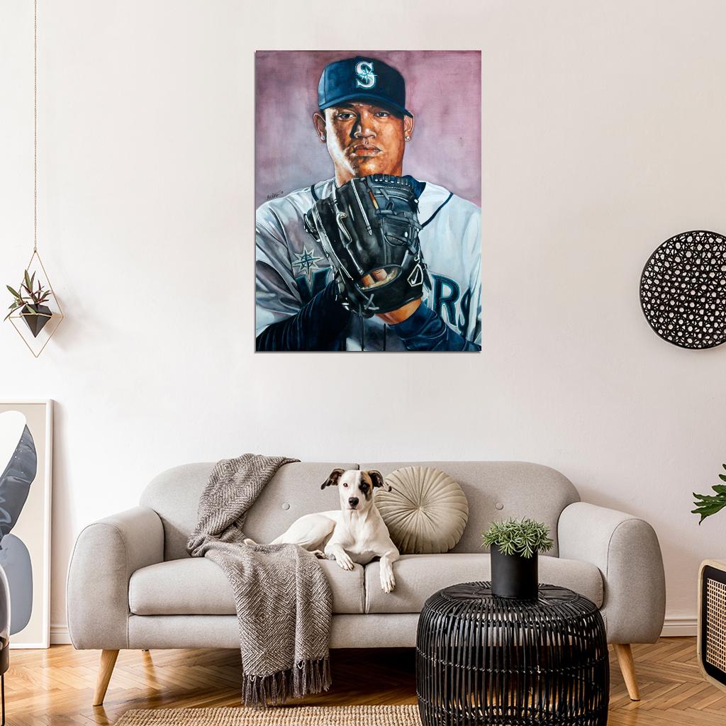 Felix Hernandez Painting Art Baseball Sport Wall Art Print Poster