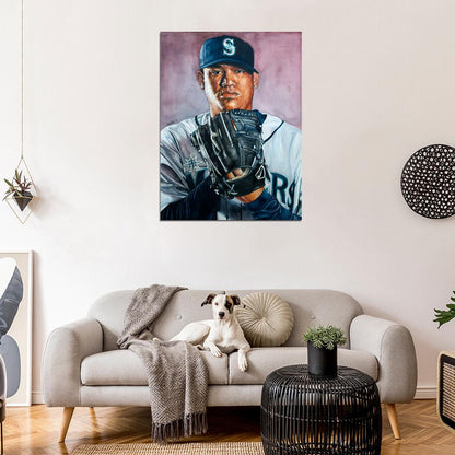 Felix Hernandez Painting Art Baseball Sport Wall Art Print Poster