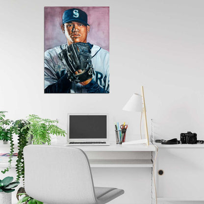 Felix Hernandez Painting Art Baseball Sport Wall Art Print Poster