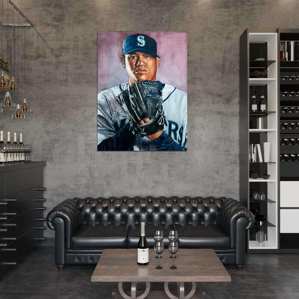 Felix Hernandez Painting Art Baseball Sport Wall Art Print Poster