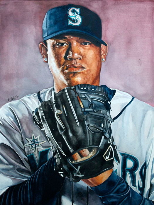 Felix Hernandez Painting Art Baseball Sport Wall Art Print Poster