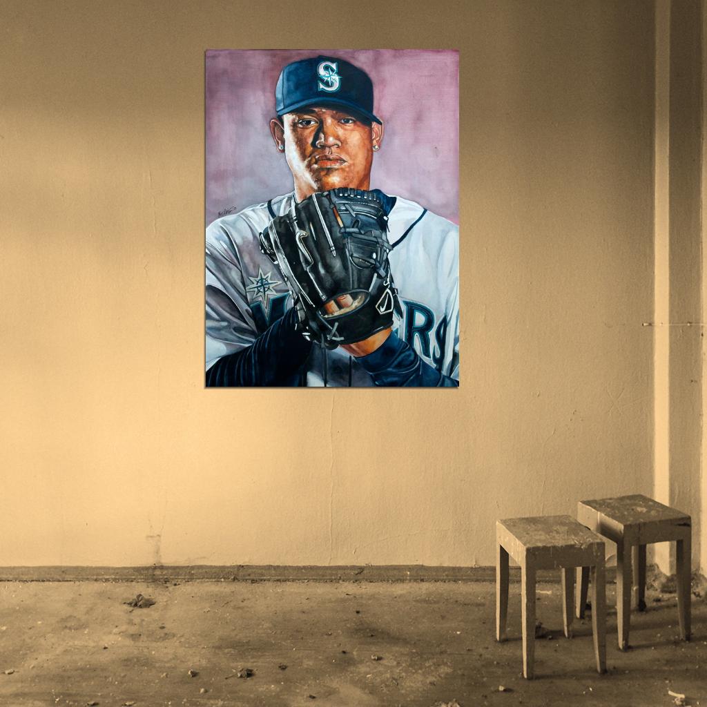 Felix Hernandez Painting Art Baseball Sport Wall Art Print Poster