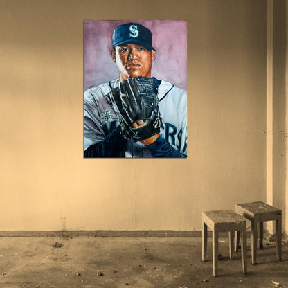 Felix Hernandez Painting Art Baseball Sport Wall Art Print Poster