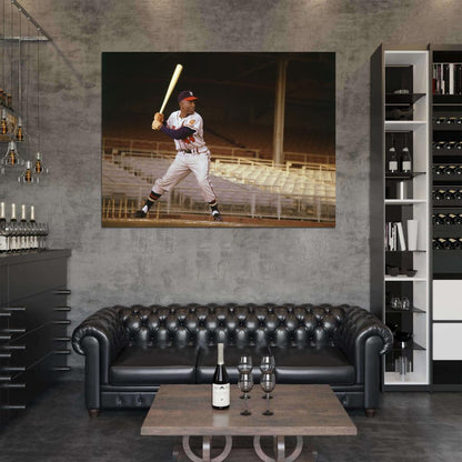 Henry Louis Hank Aaron Classic Baseball Sport Wall Art Print Poster