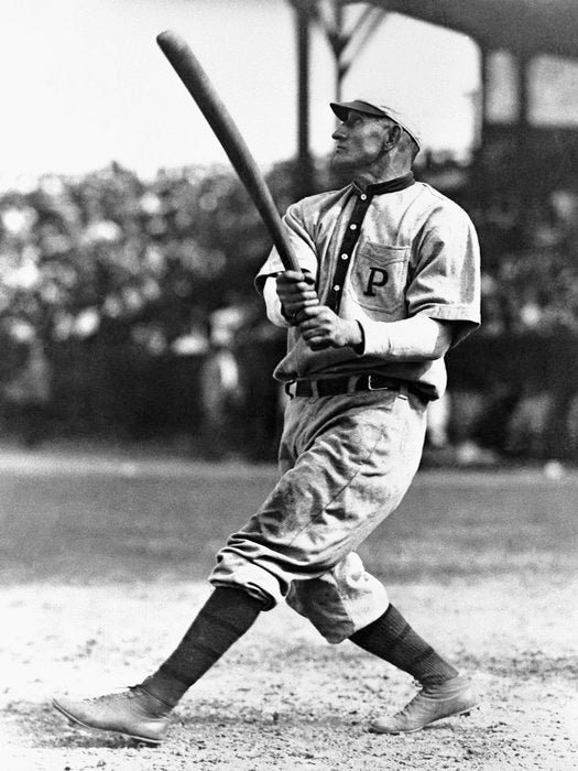 Honus Wagner Vintage Classic Retro BW Baseball Sport Wall Art Print Poster