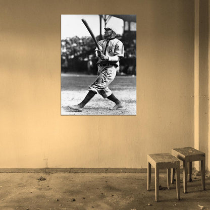 Honus Wagner Vintage Classic Retro BW Baseball Sport Wall Art Print Poster
