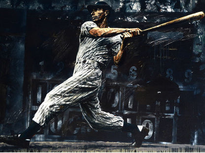 Joe DiMaggio Painting Art Classic Retro Baseball Sport Wall Art Print Poster
