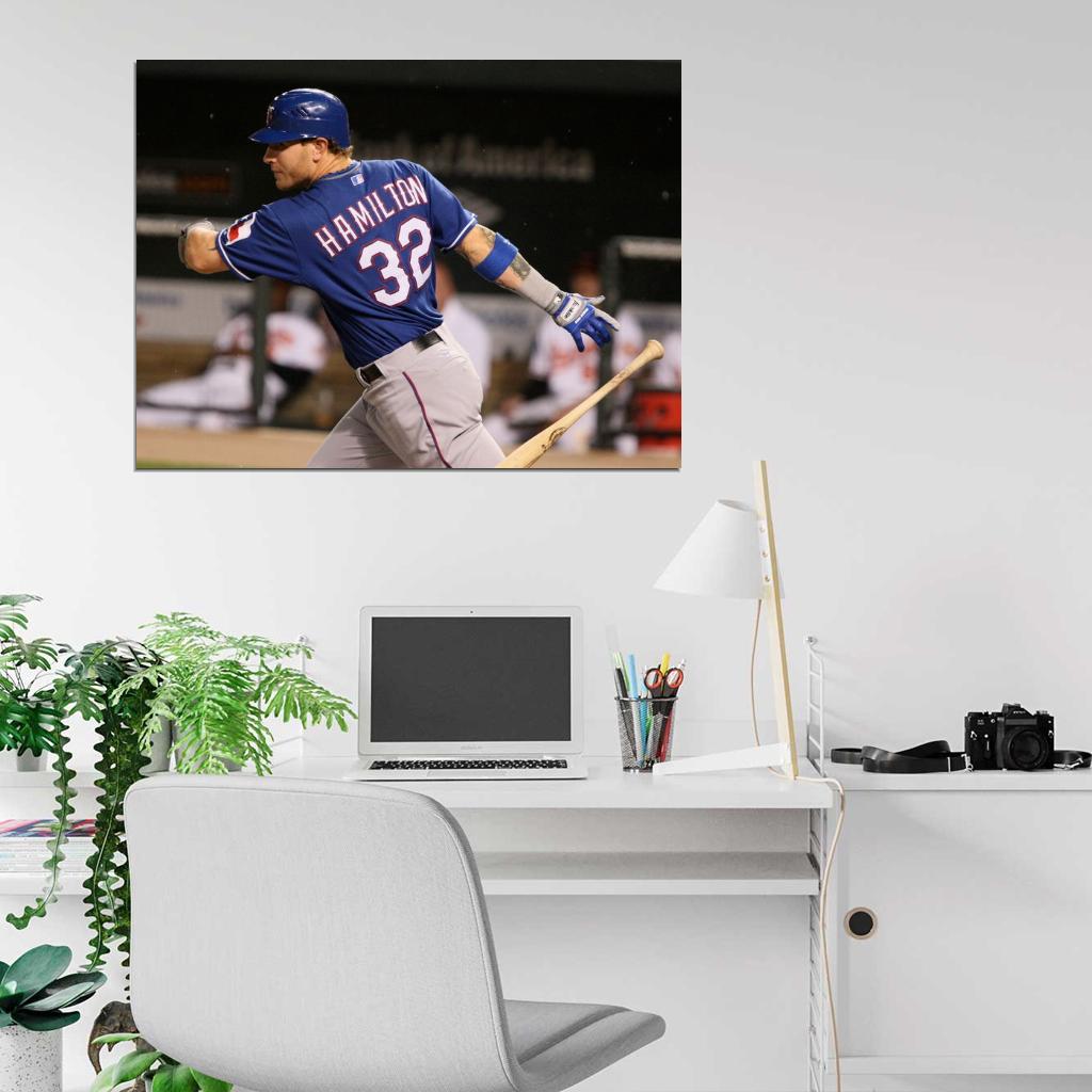 Josh Hamilton Baseball Sport Wall Art Print Poster
