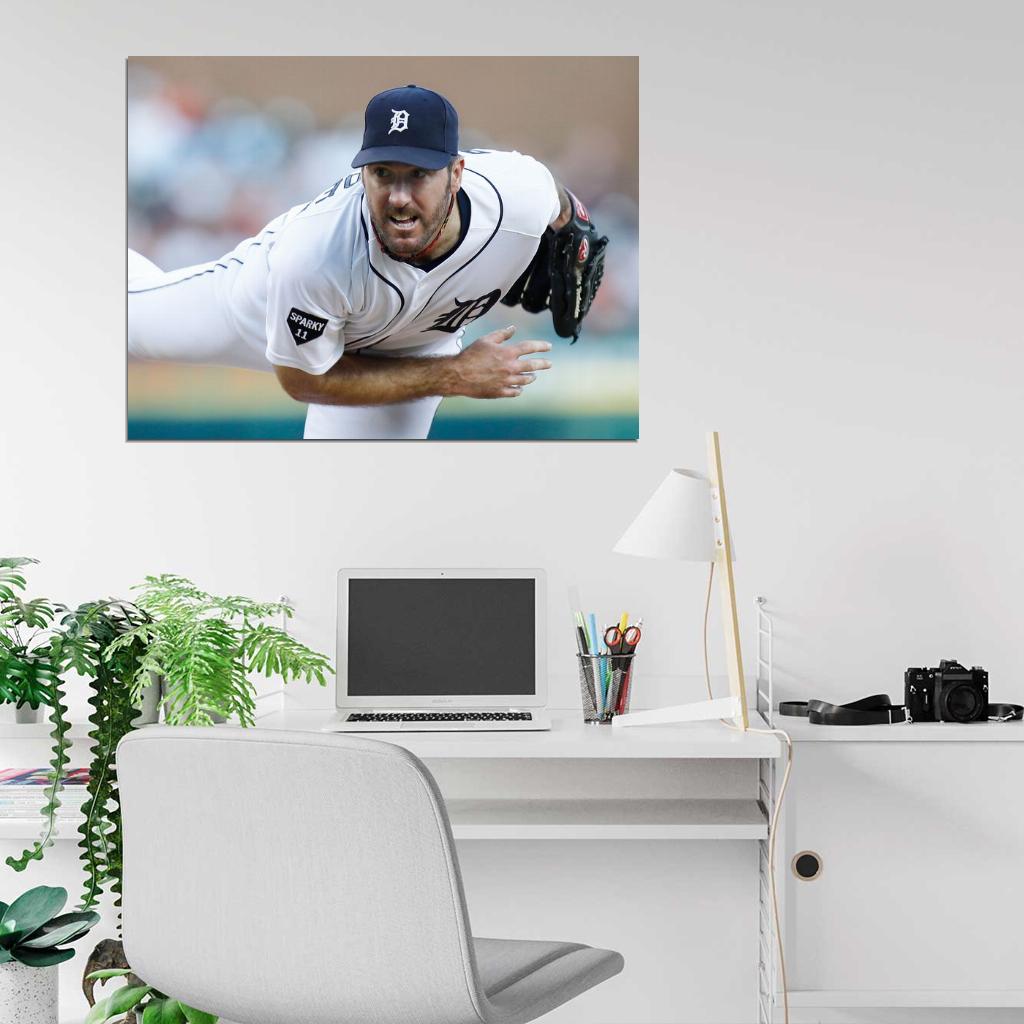 Justin Verlander Baseball Sport Wall Art Print Poster