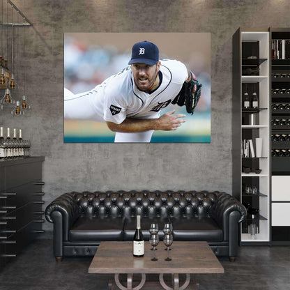 Justin Verlander Baseball Sport Wall Art Print Poster