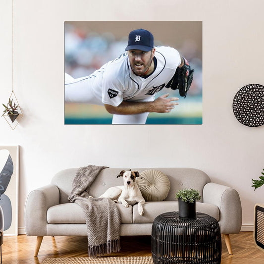 Justin Verlander Baseball Sport Wall Art Print Poster