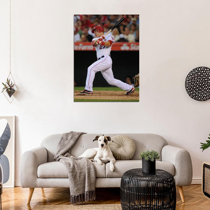 Mike Trout of Anaheim Baseball Sport Wall Art Print Poster