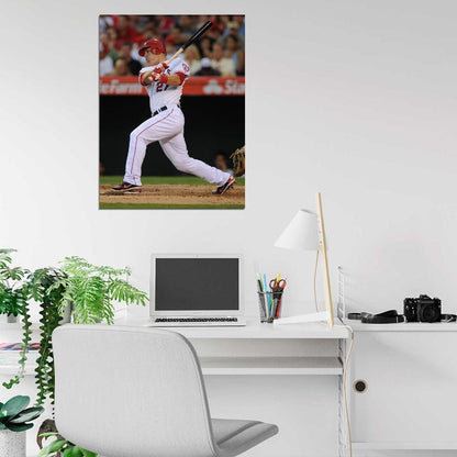Mike Trout of Anaheim Baseball Sport Wall Art Print Poster