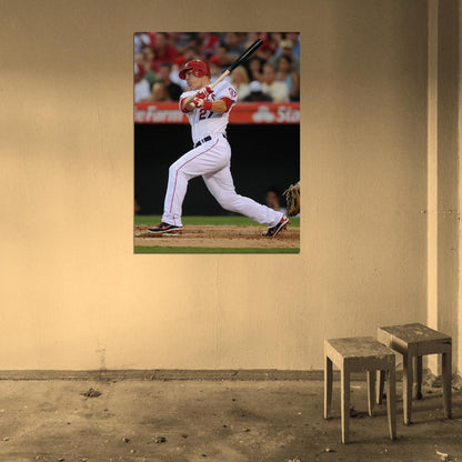 Mike Trout of Anaheim Baseball Sport Wall Art Print Poster