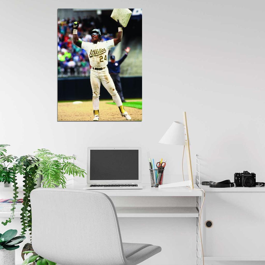 Rickey Henderson Baseball Sport Wall Art Print Poster