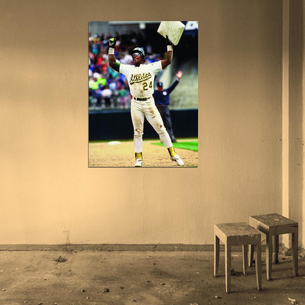 Rickey Henderson Baseball Sport Wall Art Print Poster
