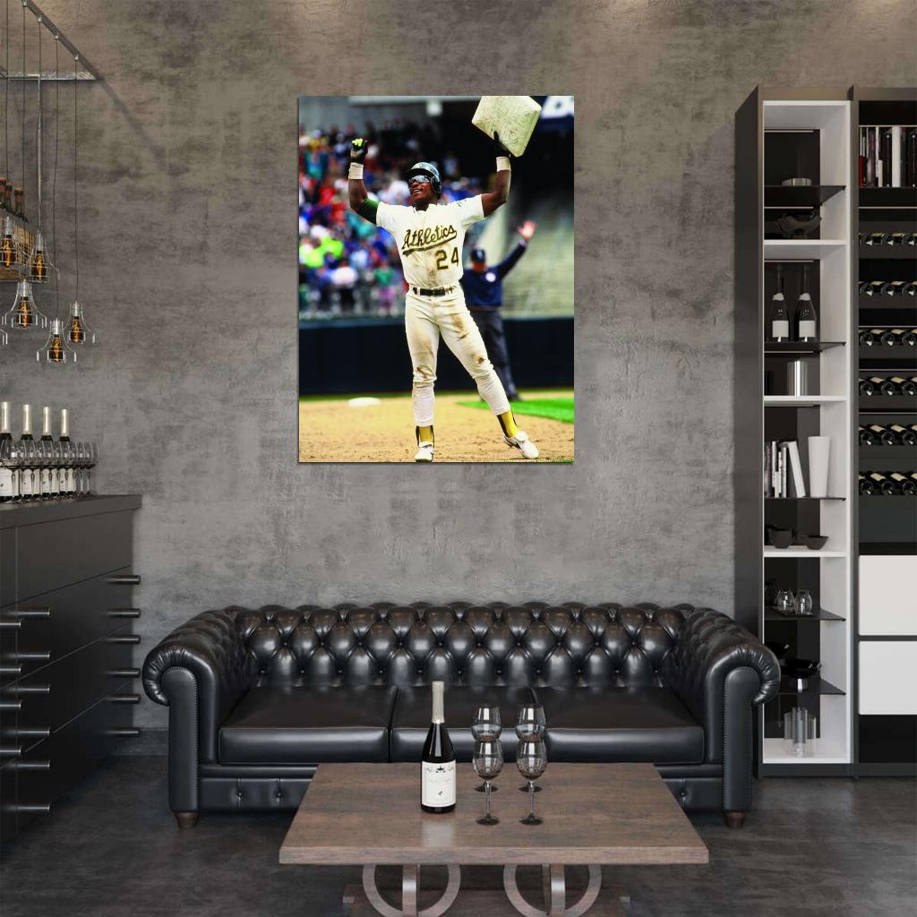 Rickey Henderson Baseball Sport Wall Art Print Poster