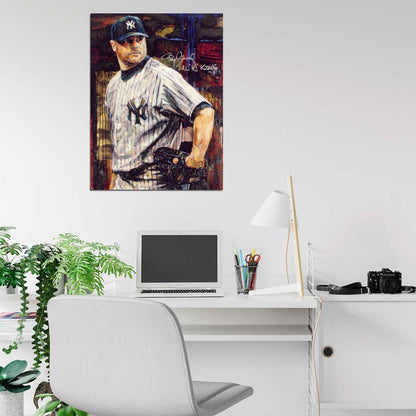 Roger Clemens Signature Painting Art Baseball Sport Wall Art Print Poster