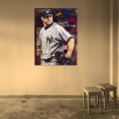 Roger Clemens Signature Painting Art Baseball Sport Wall Art Print Poster
