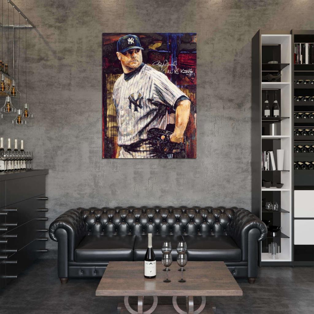 Roger Clemens Signature Painting Art Baseball Sport Wall Art Print Poster