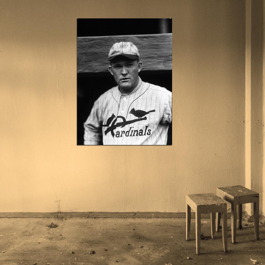 Rogers Hornsby Vintage Retro Classic BW Baseball Sport Wall Art Print Poster